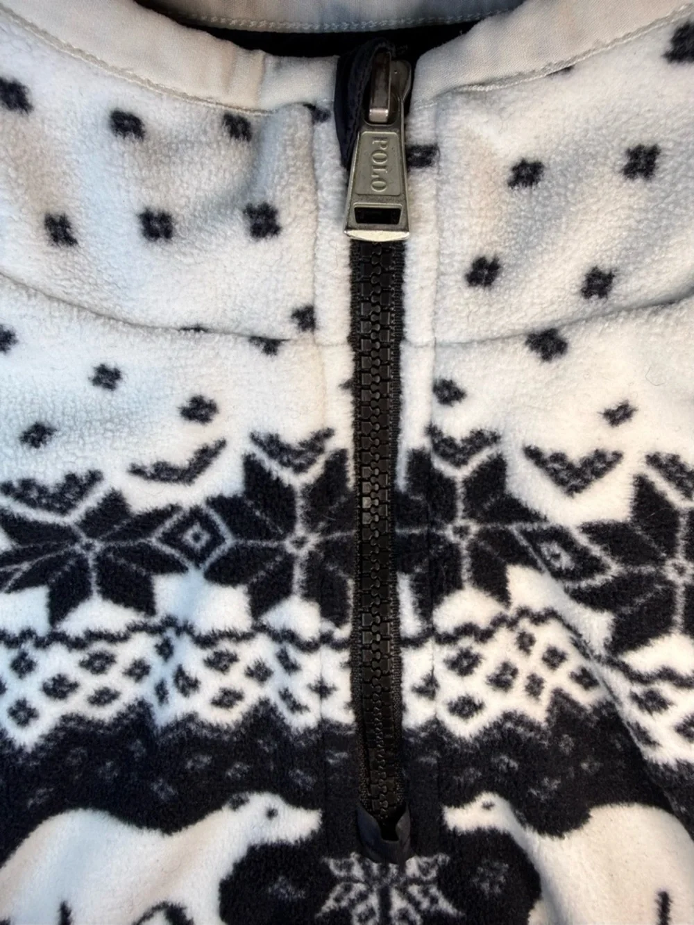 Polo Ralph Lauren 2T Toddler Polar Bear Fair Isle Fleece Quarter Zip Pullover